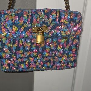 Kurt Geiger Medium Brixton Multicolor Sequin Shoulder Bag